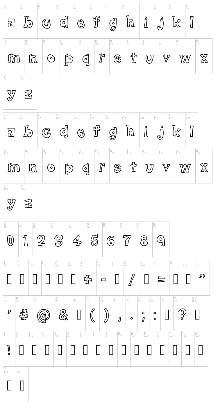 Black Friday font map